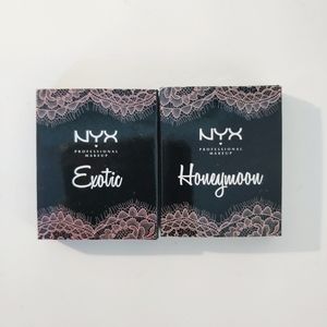 NYX Eyeshadows - Exotic and Honeymoon